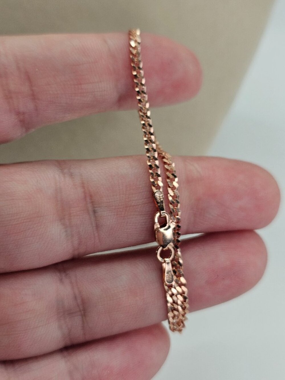 6 inch Rose Gold over S925 Bracelet